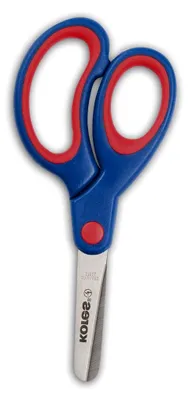 Produktbild von Bastelschere mit Softgrip-Griff und abgerundeter Spitze, 130 mm lang