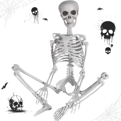 Obrázok produktu pre Omgoods - Halloween, kostra s pohyblivými kĺbmi, výška 90 cm