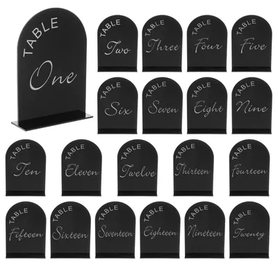 Produktbild von Omgoods - 20 schwarze Acryl-Tischkartenhalter - für Hochzeiten und Feiern