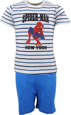 Produktbild von Marvel Spiderman Kinder kurzarm Pyjama – Blau / 116