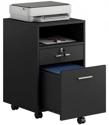 Obrázek produktu pro Vinsetto, kancelářská skříň, mobilní úložný box, skříň na dokumenty s kolečky, nosnost až 30 kg