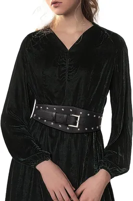 Productafbeelding van Dames Riem - Modieuze Riem - Outfit Completeren - Dubbele Gaten - Verstelbaar - Zwart