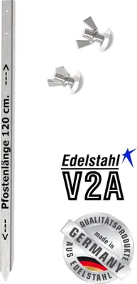 Produktbild von Einschlagpfosten- Erdspieß 120 cm für KFZ-Schilder inkl. Befestigungs. Material