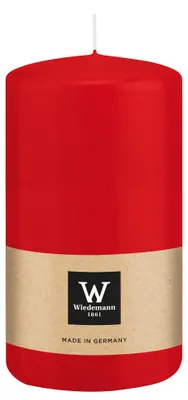 Produktbild von Wiedemann stumpfe Kerze - rot - 12 x 6 cm - 33 Stunden