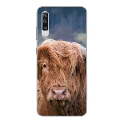 Produktbild von MuchoWow® Handyhülle Schutzhülle Hülle für Samsung Galaxy A70 Schottischer Highlander - Hörner - Berg Silikon Softcase Handy Hülle - Schutzhaube