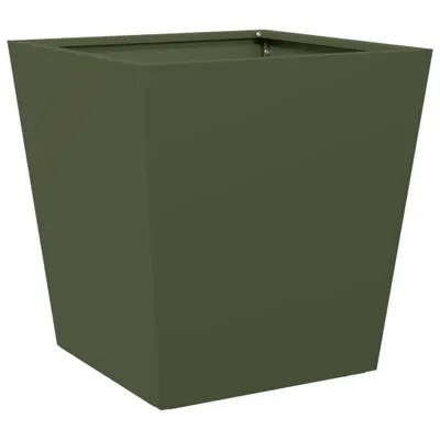 Zdjęcie produktu dla vidaXL Sadzarka oliwkowozielona 40x40x40 stalowa