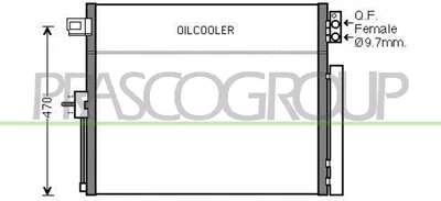 Produktbild von PRASCO JE022C001 Kondensator Klimaanlage Klimakondensator für JEEP GRAND CHEROKEE IV (WK, WK2) +Trockner
