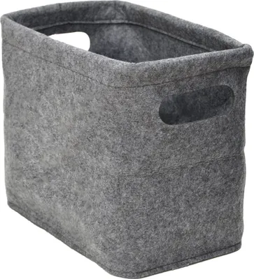 Obrázek produktu pro Úložný koš do koupelny z plsti šedý 27x17x22,5cm
