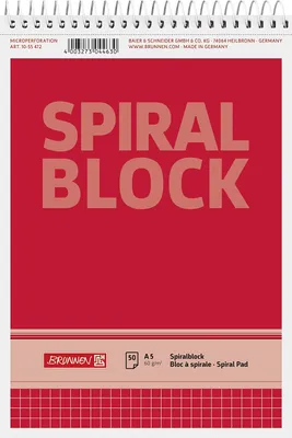 Image de Bloc-notes à spirales DIN A5 quadrillé