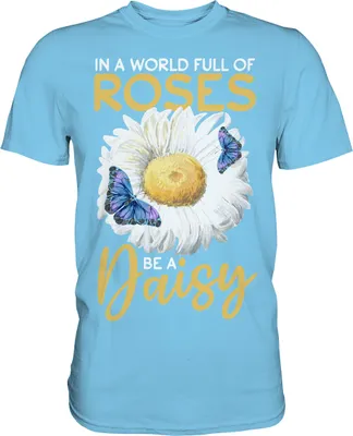 Produktbild von Frauen Schmetterling Gänseblume T-Shirt – Sky Blue / M