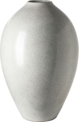 AGNETA Bodenvase - H.50cm x D.34cm - Porzellan - hellgrau/weiß