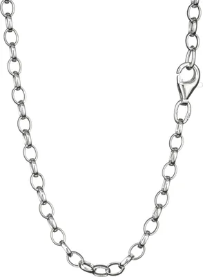 Produktbild von 80cm Erbskette Sterling Silber 925 Collier Kette Oval Silberkette 3,1mm Breit