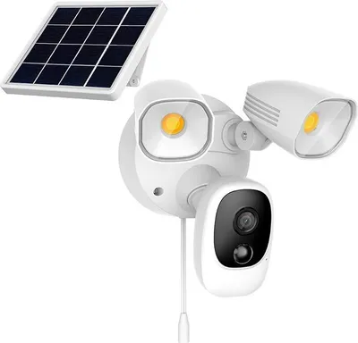 Produktbild von Kabellose Sicherheits-WLAN-Kamera mit LED-Strahlern und Solarpanel Secutek SRT-FC1T