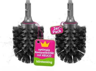 Produktbild von Toilet-Bürstenkopf 69mm, schwarz, 2-teilig, Ersatz