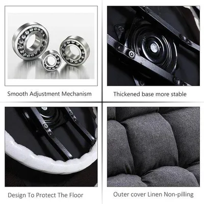 Obrázek produktu pro Ergonomická židle, nosnost až 150 kg, 6polohové nastavení, otočná o 360 stupňů, šedá