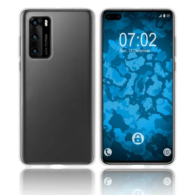 Produktbild von PhoneNatic Case kompatibel mit Huawei P40 - Crystal Clear Silikon Hülle transparent Cover