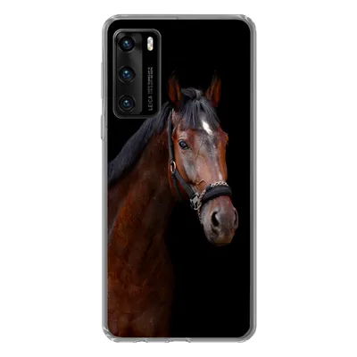 Produktbild von MuchoWow® Handyhülle Schutzhülle Hülle für Huawei P40 Pferd - Tiere - Braun Silikon Softcase Handy Hülle - Handytasche