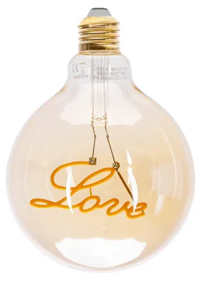 Produktbild von 4W LED Filament Leuchtmittel Edison E27 Deko Retro Nostalgie Glühbirne LOVE 1800K warmweiß