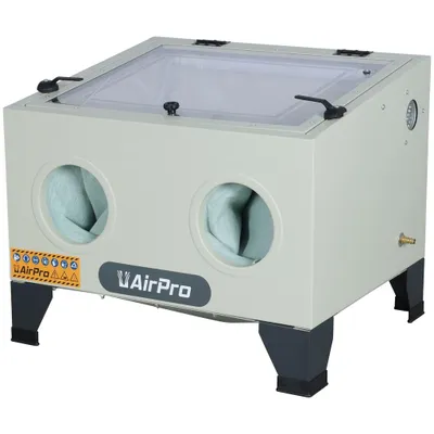 Produktbild von Sandstrahlkabine SBC90 90L weiß 56x46x28cm 8bar 230V Strahlkabine Sandstrahler