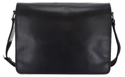 Imagen del producto de LEONHARD HEYDEN Cuero bolso bandolera bolsa de ordenador portátil con compartimento para ordenador portátil Roma Umhängetasche 5379 Schwarz