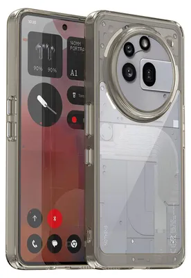 Immagine prodotto di Custodia per Nothing Phone 3A Pro trasparente, antiurto TPU silicone custodia protettiva grigio titanio