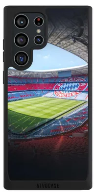 Produktbild von NIVOCASE Handyhülle für Samsung Galaxy S22 Ultra Hülle NIVOpure Case Schwarz FC Bayern München FCB Stadion