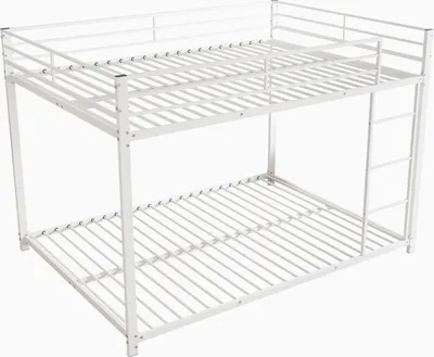 Zdjęcie produktu dla Łóżko piętrowe dla dzieci Fortuna Lai - białe - 140x200cm łóżko dziecięce łóżko piętrowe łóżko loftowe metalowa rama łóżka