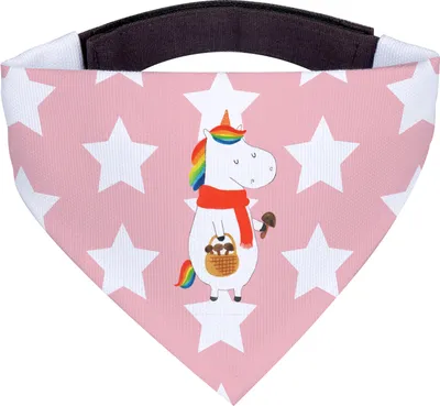 Produktbild von Mr. & Mrs. Panda Bandana Einhorn Pilz - Rot Pastell - Geschenk, Motivation, Spruch, Pilze, Halstuch Hund, Einhörner, Unicorn, Dreieckstuch, Für Hunde, Hals Tuch