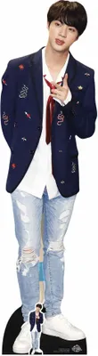 Produktbild von Kim Seok-jin (Jin) Rote Krawatte BTS (kpop) Pappfigur -Höhe 179cm