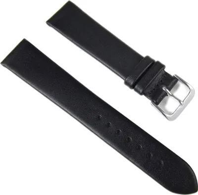 Produktbild von Ersatzband Uhrenarmband Kalbsleder Band 18mm schwarz