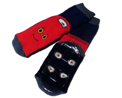 Produktbild von Kinder ABS-Socken aus Baumwolle Auto-Freunde Marine Größe 19-22