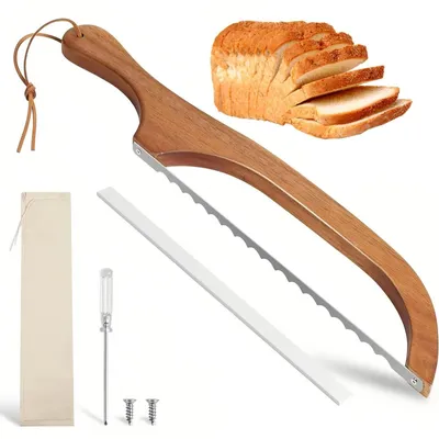 Productafbeelding van Broodmes van 40 cm met Houten Handvat en RVS Lemmet