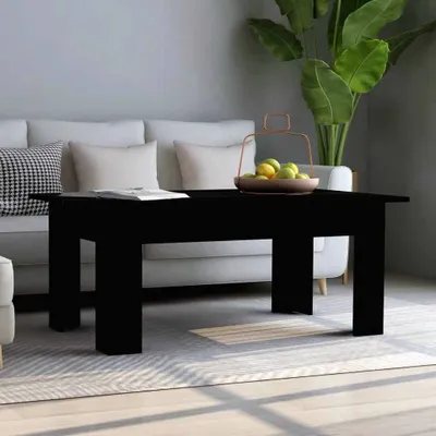 Produktbild von vidaXL, Couchtisch, Holzwerkstoff, Schwarz, 100 x 60 x 42 cm, Ablagefläche