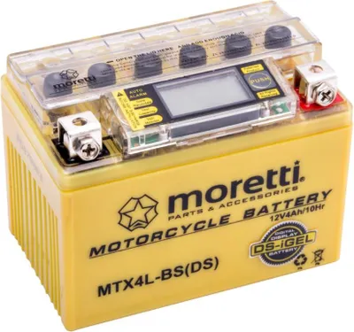 Zdjęcie produktu dla Akumulator Żelowy Ytx4L-Bs Moretti Ze Wskaźnikiem Agm