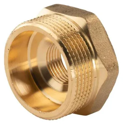 Produktbild von Messing Gewinde-Fitting Reduzierung 1 1/2"AG (DN 40) - 1/2"IG (DN 15) - schwere Ausführung