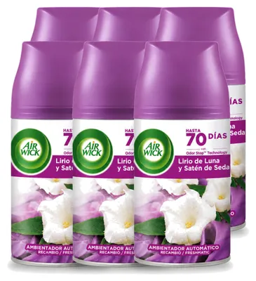 Obrázek produktu pro 6 kusů náplně do osvěžovače vzduchu Air Wick Freshmatic – vůně měsíční lilie – 250 ml – výhodný balení