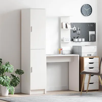 Image de Maison Exclusive - Bureau 2 pcs Blanc