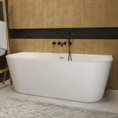 Imagen del producto de OLTENS: Bañera oval con panel frontal, 150 x 70 cm