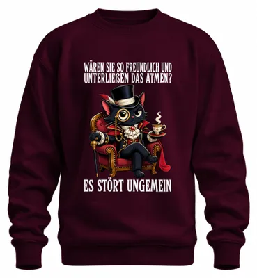 Obrázek produktu pro Mikina s potiskem "Byli jste tak laskaví a vynechali jste sarkasmus", barva: vínová, velikost: 3XL