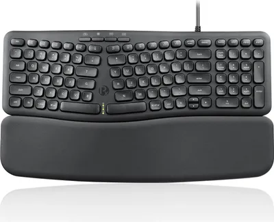 Produktbild von Perixx PERIBOARD-536 B US Ergonomische USB-Tastatur, kompakt, schwarz