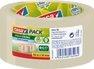 Produktbild von tesa Paketklebeband Transparent / Braun - Eco Paketband Extra Stark - 50mm