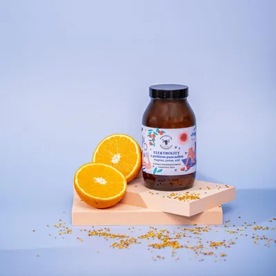Produktbild von Elektrolyte mit Bienenpollen, Orangengeschmack
