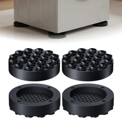 4 Anti-Vibrationsmatten aus Silikon für Waschmaschine und Trockner