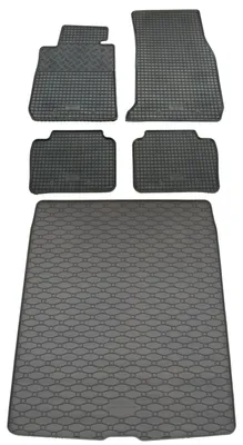 Gummi Fußmatten + Kofferraumwanne für 3er BMW F30 Limo, Bj. 2012-, schwarz