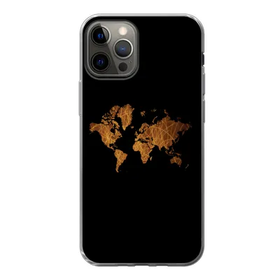 Produktbild von MuchoWow® Handyhülle Schutzhülle Hülle für iPhone 13 Pro Weltkarte - Schilf - Karte Silikon Softcase Handy Hülle - Handy-Tasche
