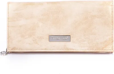 Produktbild von Jennifer Jones Damen Geldbörse Aus Weichem Kunstleder Portemonnaie Beige