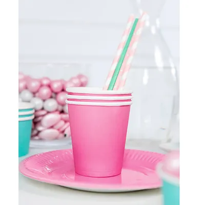 Produktbild von PartyDeco SPP1-081J, Pink, Weiß, Papier, 195 mm, 10 Stück(e), 72 mm, 270 mm