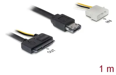 Productafbeelding van Delock Kabel eSATA>SATA 22-polig, voor 2,5" - 3,5" HDD, 1 meter
