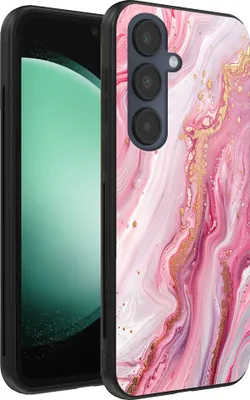 Image de Smartphonica Phone Case Suitable for Samsung Galaxy S23 FE with marble print - TPU back cover case marble design - Pink