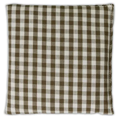 Produktbild von Bio-Dinkelkissen 12x12cm braun-weiß - Wärmekissen & Kältekissen - Bio-Dinkel Körner-Kissen